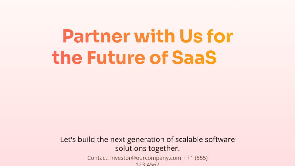 Enterprise SaaS Growth Venture Deck