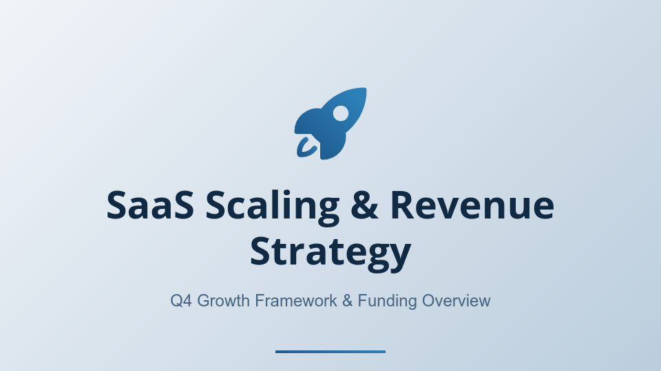 High-Growth SaaS Startup Investor Pitch
