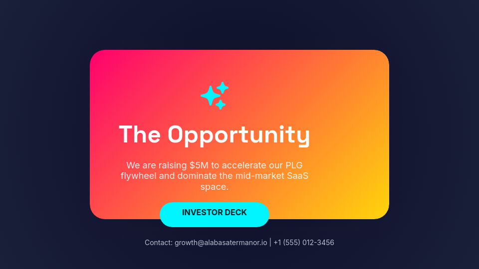 High-Growth SaaS Fundraising Deck