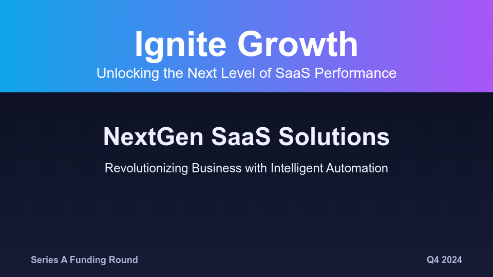 SaaS Series A Fundraising Vision