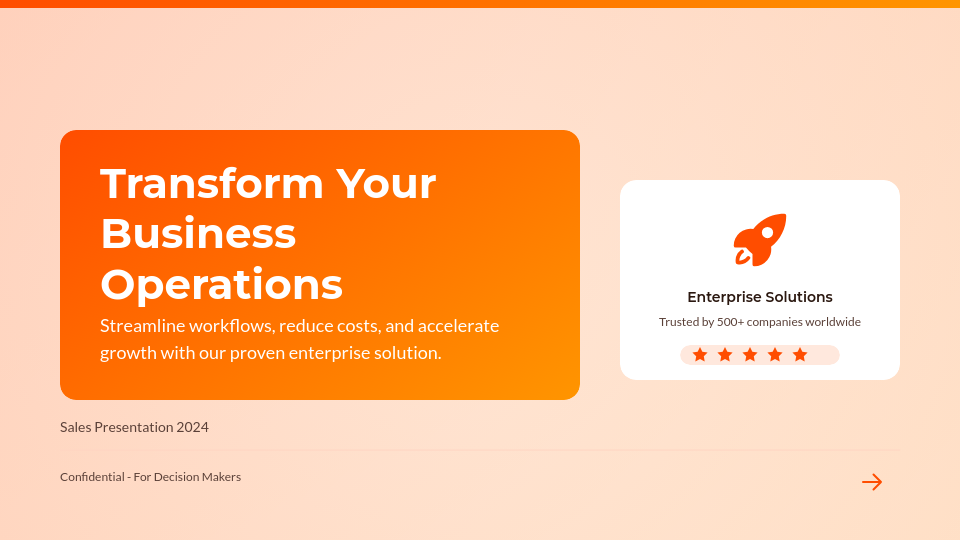 Strategic High-Impact Sales Deck