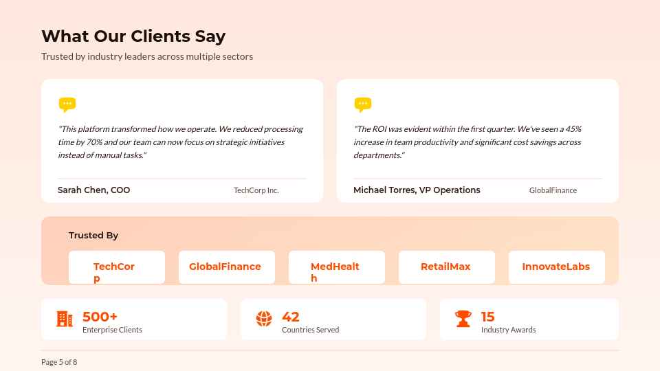 Strategic High-Impact Sales Deck