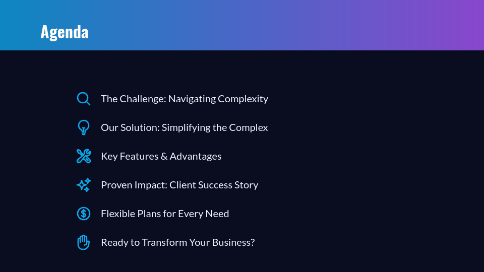 Enterprise Solution Sales Pitch