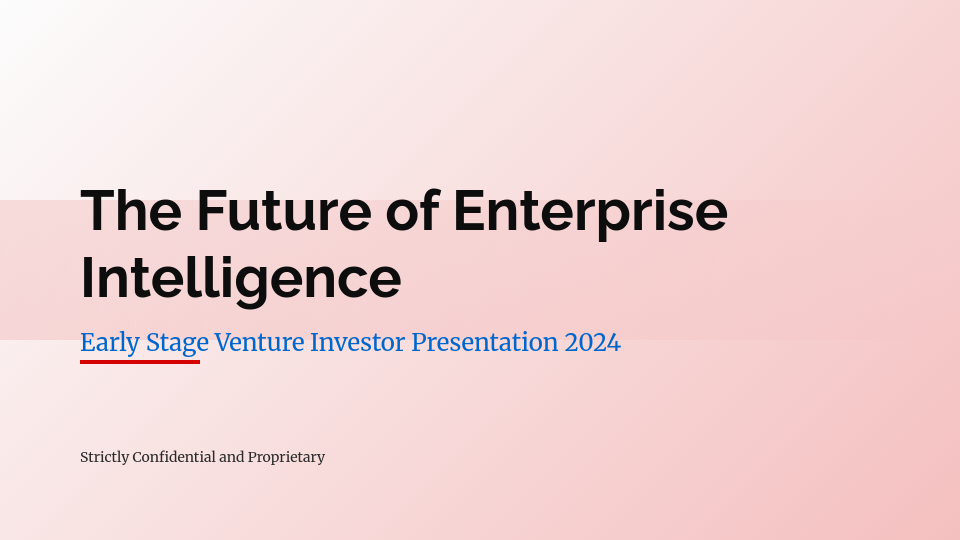 Tech Startup Seed Round Pitch