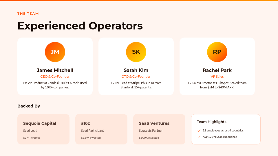 Modern SaaS Venture Deck