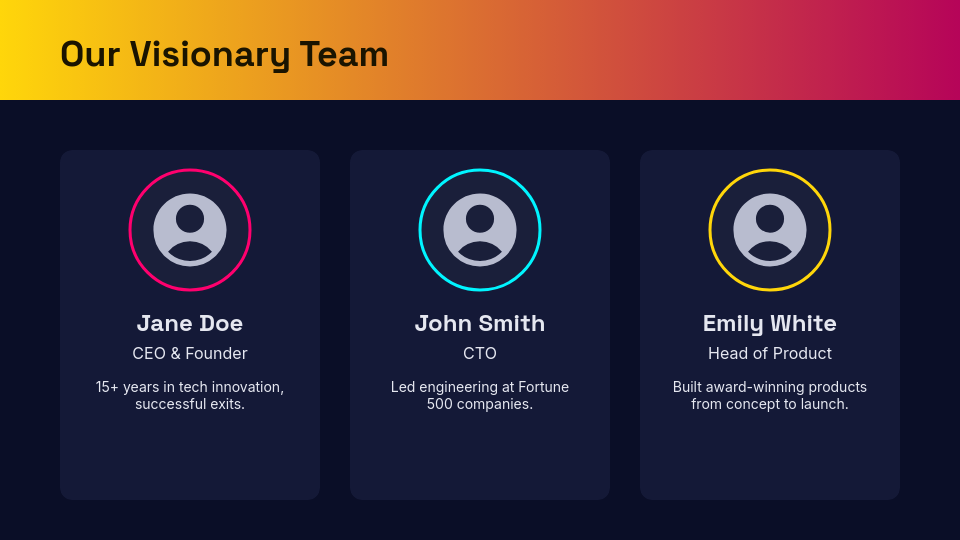 Seed Stage Venture Growth Deck