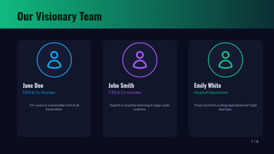 Strategic Tech Startup Investor Deck