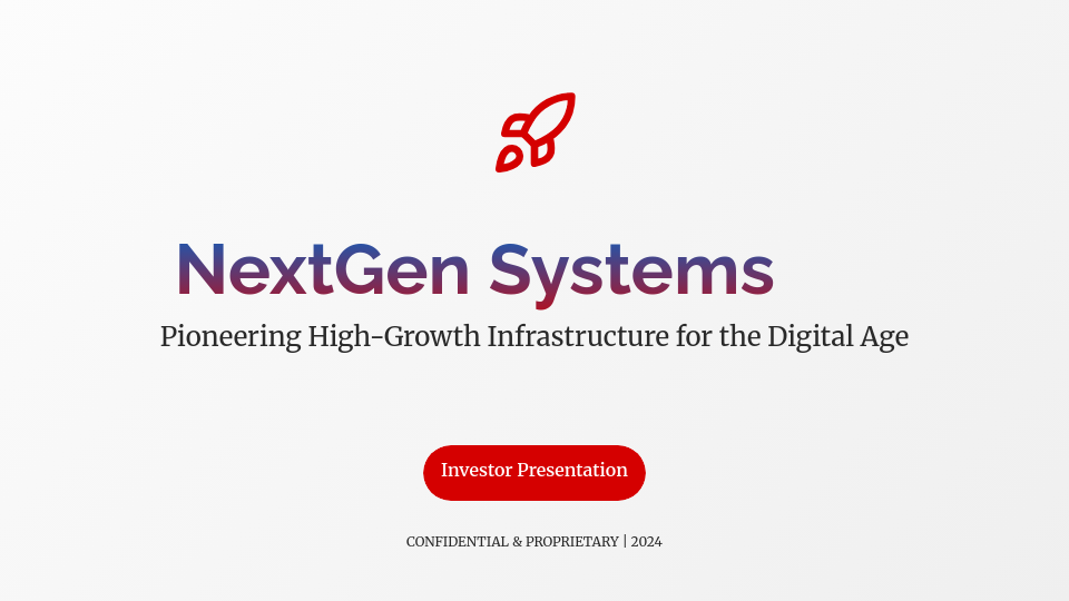 Series A Tech Startup Investor Deck