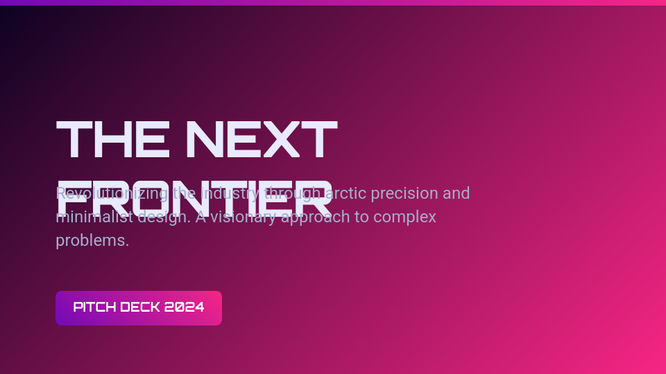 Disruptive Tech Startup Investor Pitch