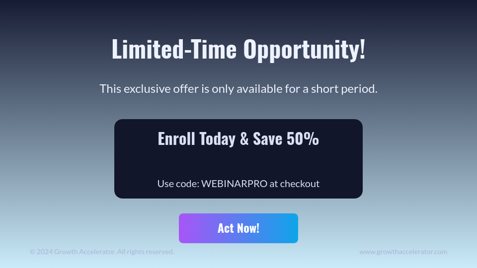 Interactive Webinar Sales Pitch