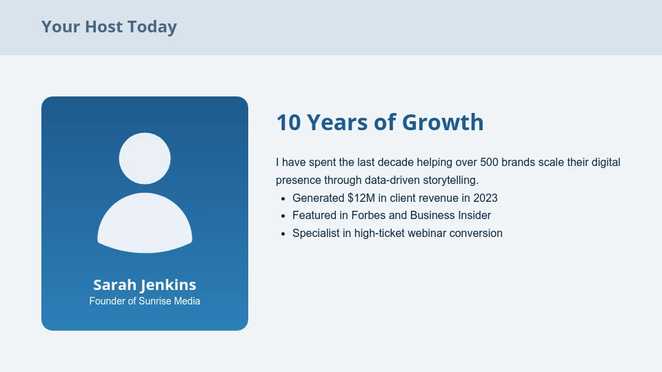 High-Conversion Webinar Sales Deck