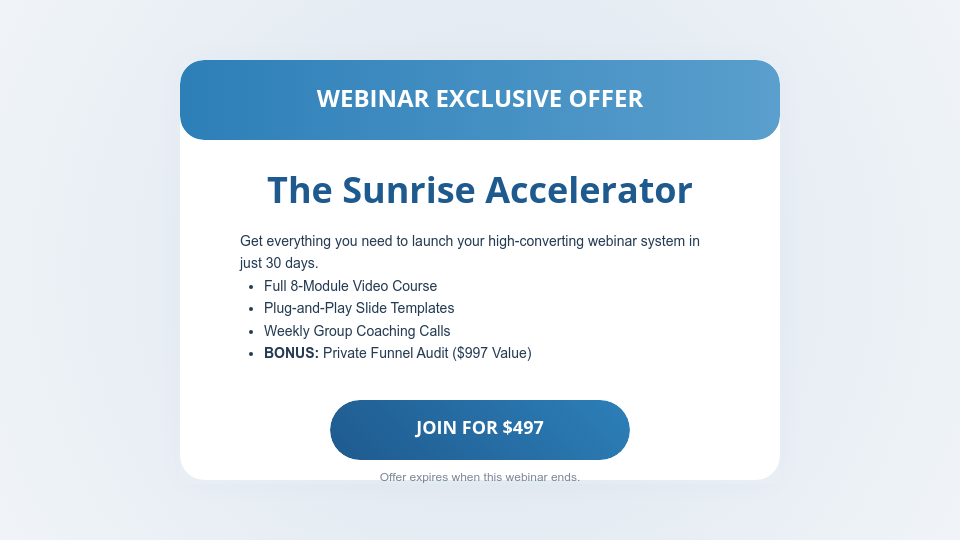 High-Conversion Webinar Sales Deck