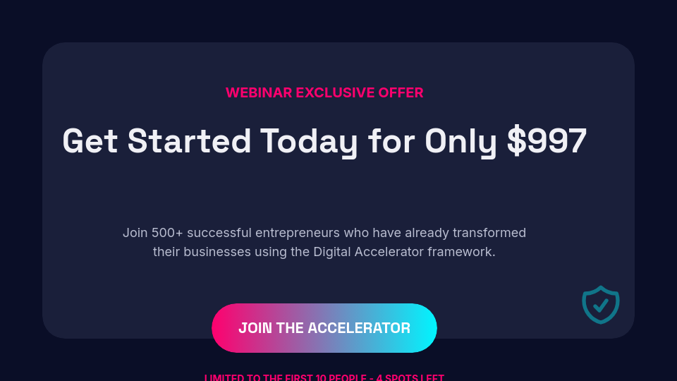 High-Impact Webinar Sales Pitch