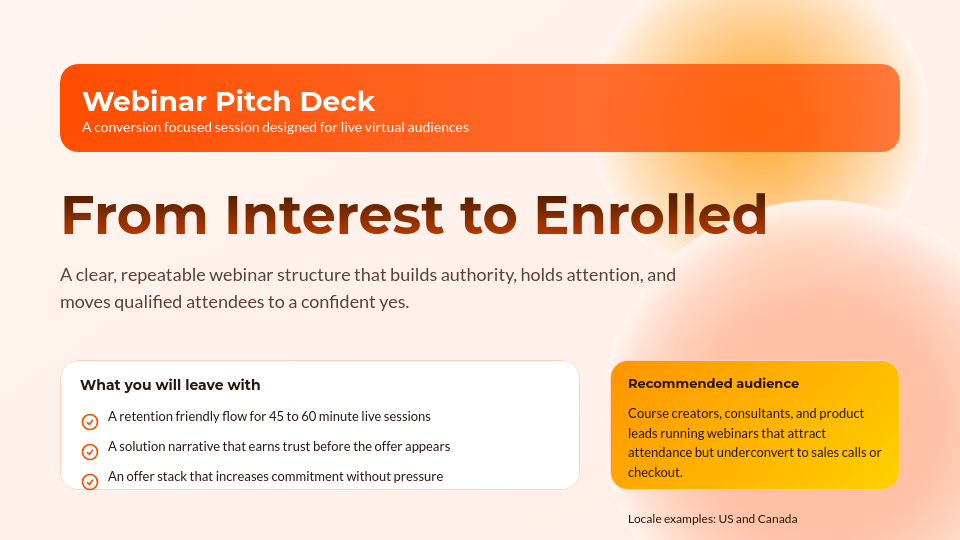 High-Impact Webinar Sales Pitch