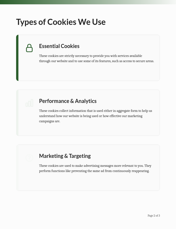 Standard Cookie Consent Policy