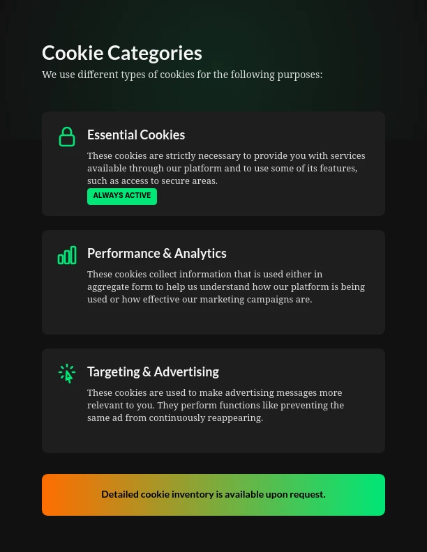Comprehensive Website Cookie Policy