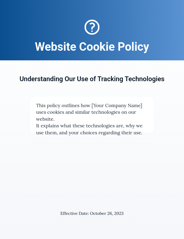 Global Website Cookie Compliance Policy