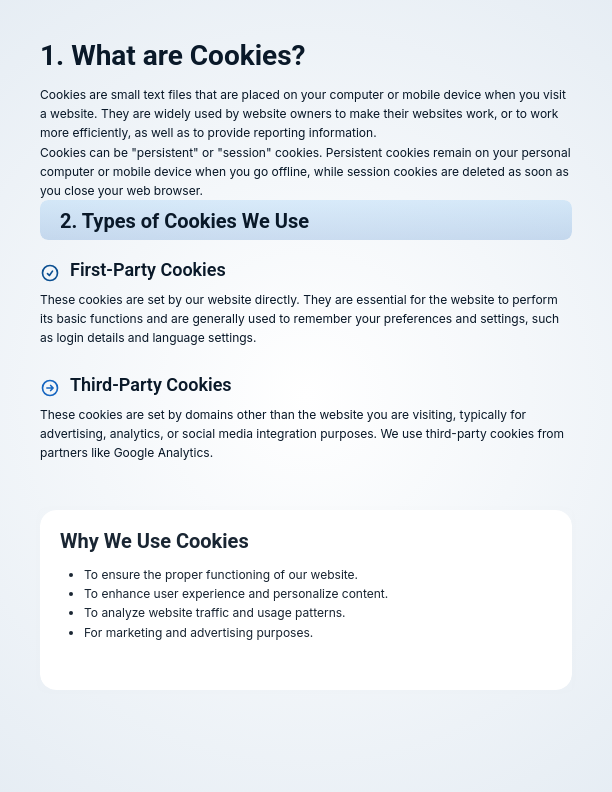 Global Website Cookie Compliance Policy