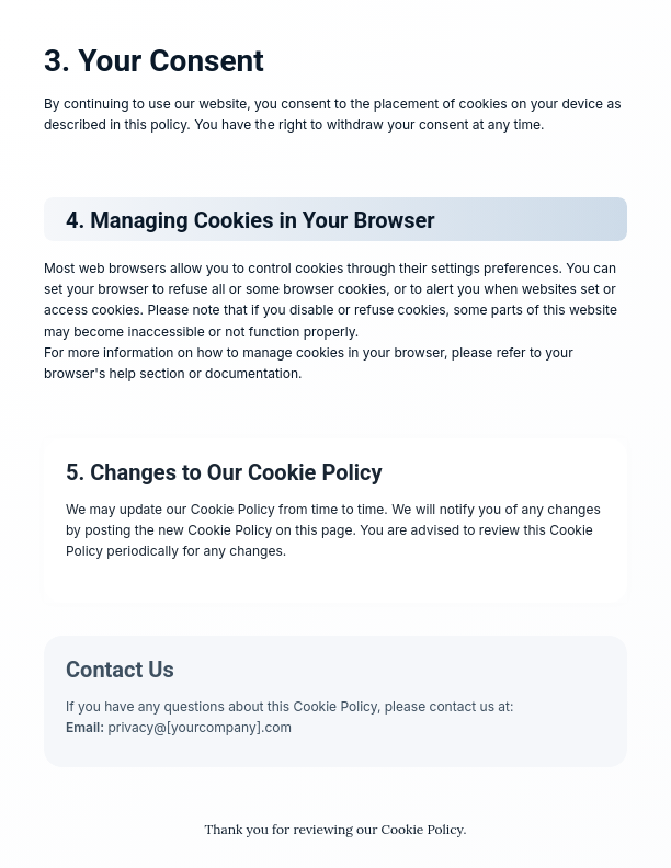 Global Website Cookie Compliance Policy