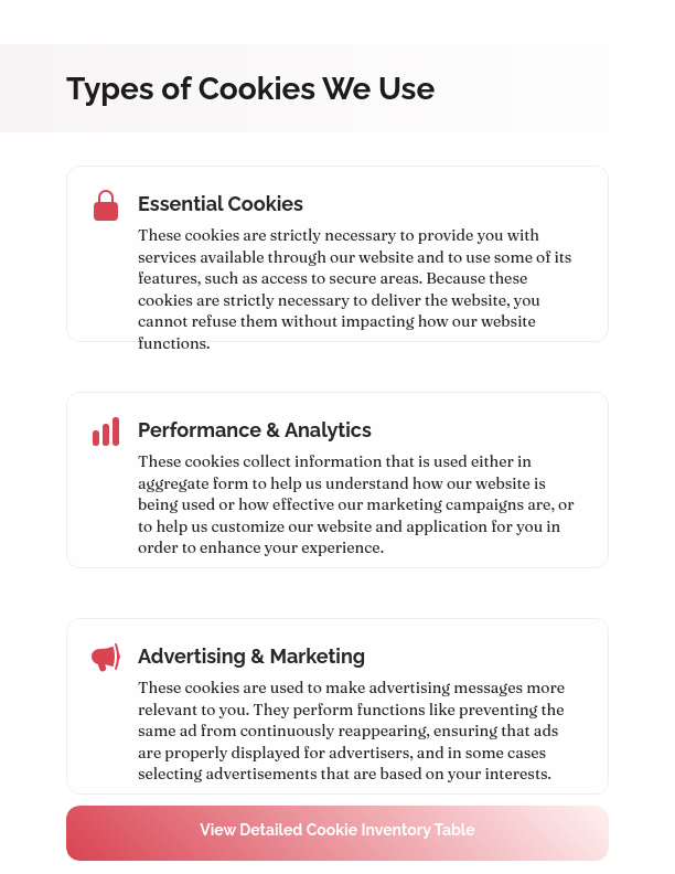 Comprehensive Website Cookie Notice & Policy