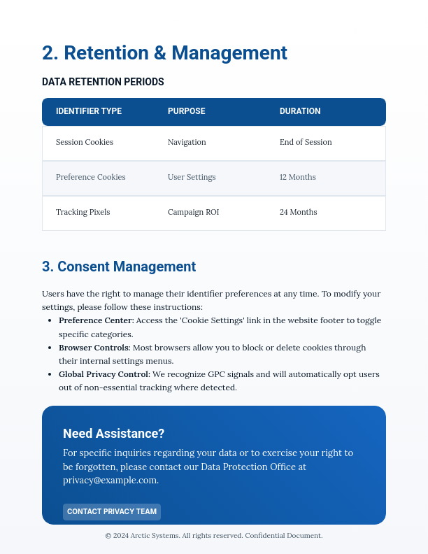 Global Website Cookie Compliance Policy