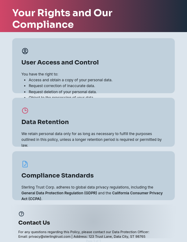 Comprehensive Data Privacy Policy