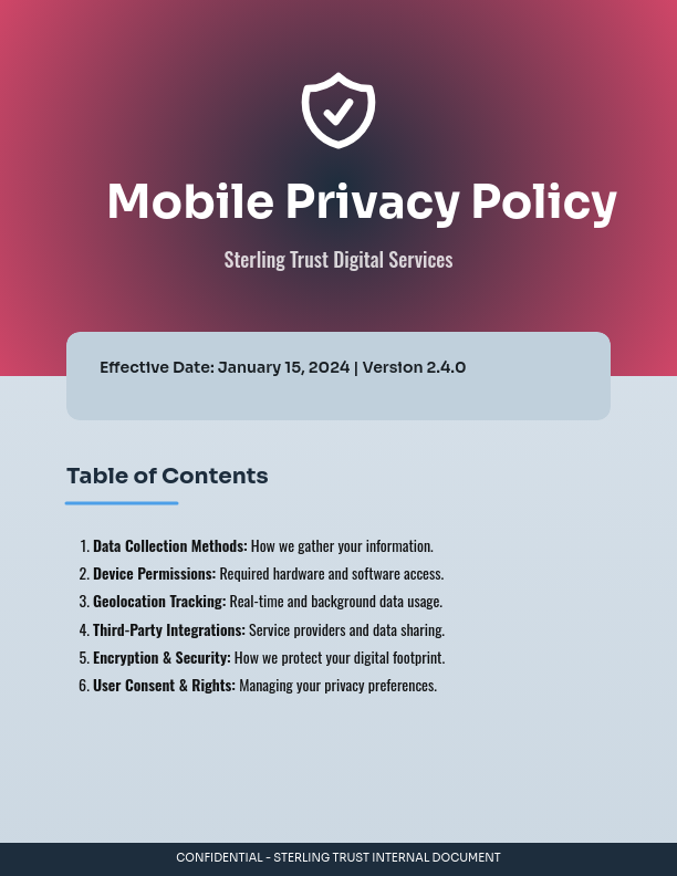 Mobile App Privacy Policy