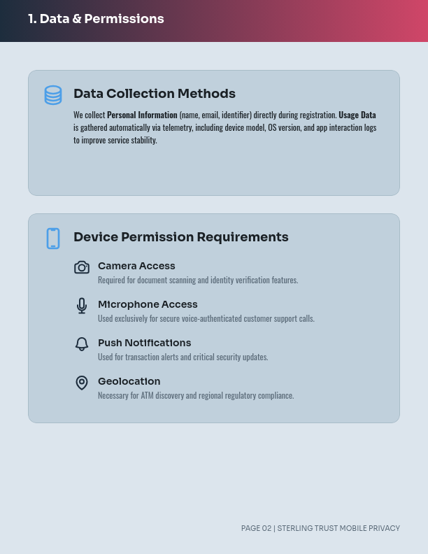 Mobile App Privacy Policy