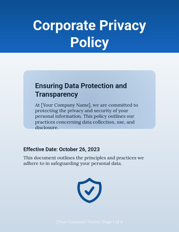 Corporate Information Privacy Policy