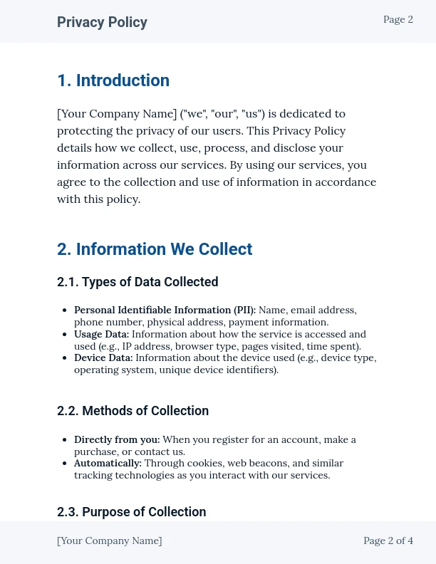 Corporate Information Privacy Policy