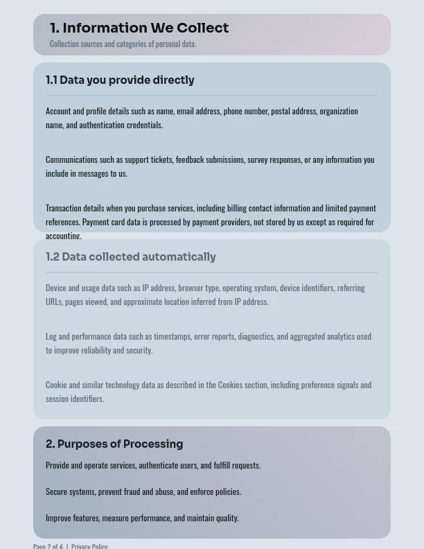 Corporate Personal Data Protection Policy
