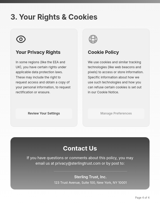 Comprehensive Data Privacy Standards