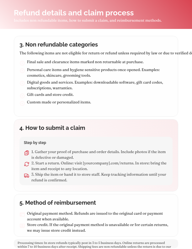 Customer Refund and Exchange Guidelines