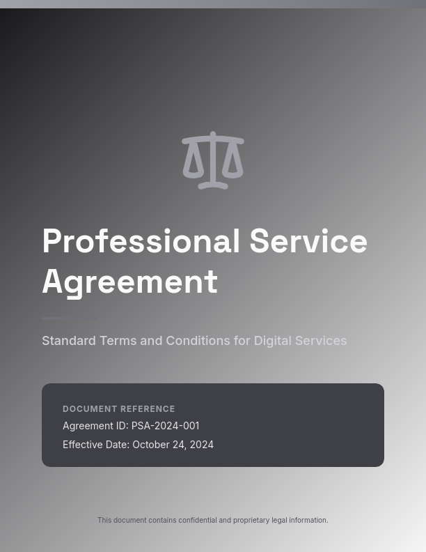 Standard Digital Service Agreement