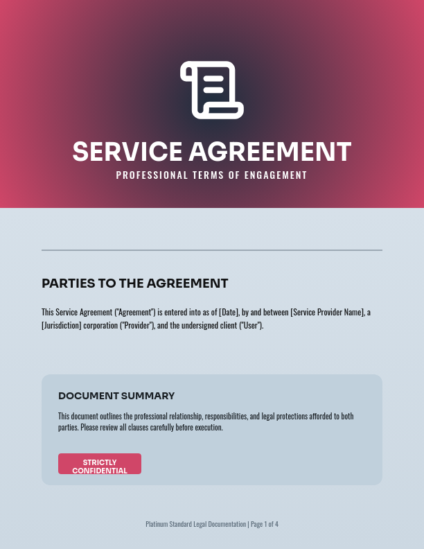 SaaS Platform User Service Agreement