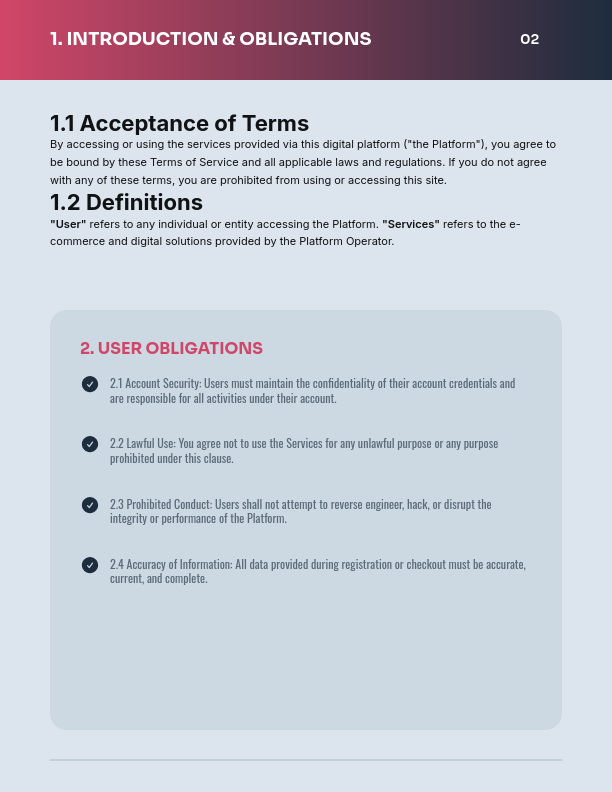 Comprehensive Platform Terms of Service