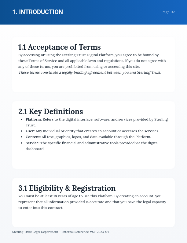Digital Services Terms and Conditions