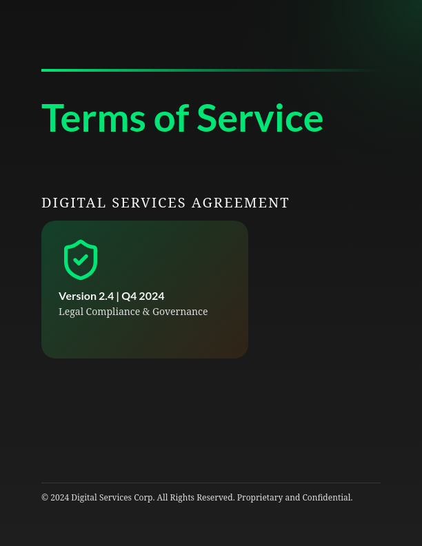 E-commerce and Service User Agreement