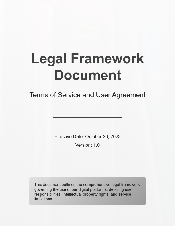 SaaS Service User Agreement