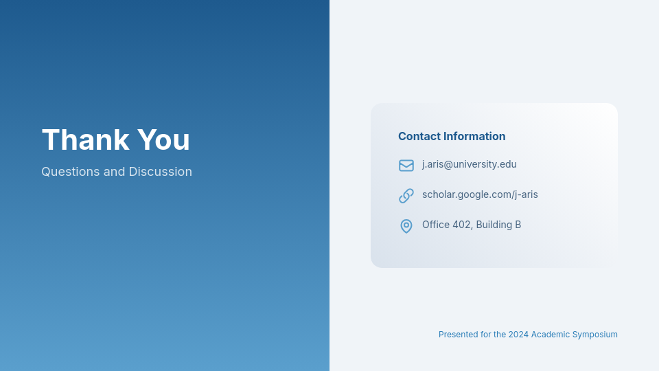 Scholarly Research and Thesis Defense