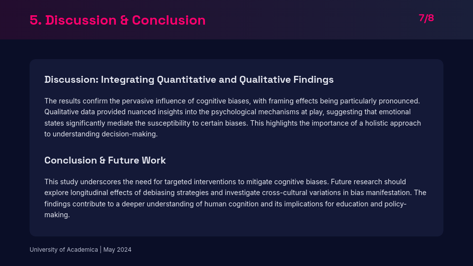 Scholarly Research Methodology and Findings