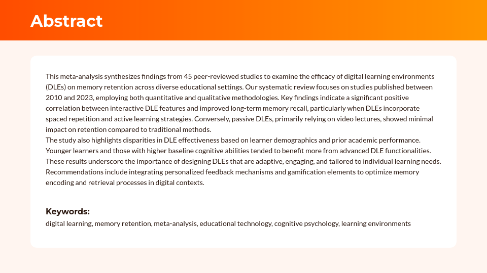 Scholarly Research Framework & Data Analysis