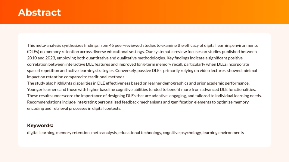 Scholarly Research Framework & Data Analysis