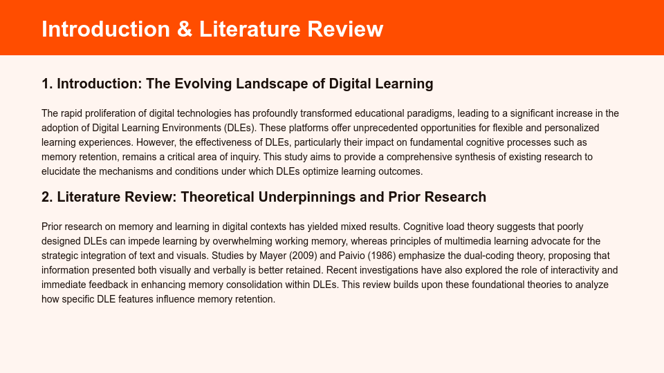 Scholarly Research Framework & Data Analysis