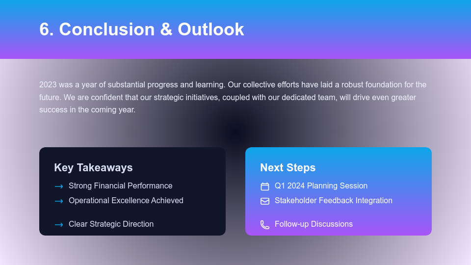 Comprehensive Annual Business Review