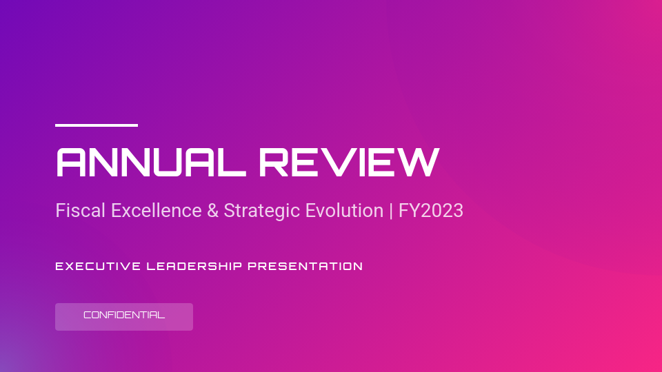 Strategic Annual Growth and Performance Review