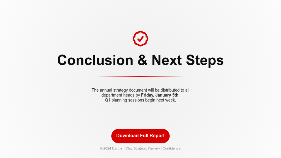 Strategic Annual Performance Metrics