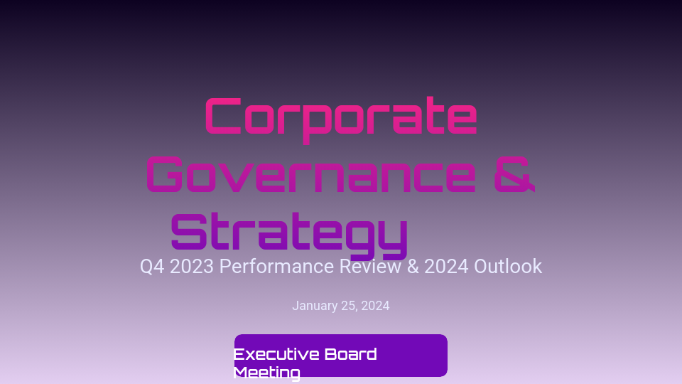 Executive Quarterly Board Review