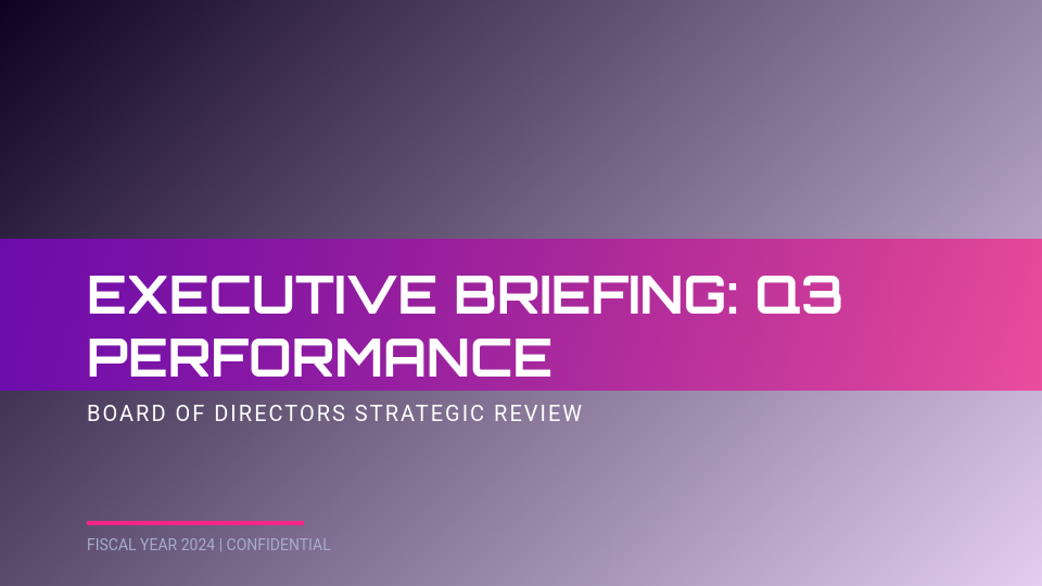Quarterly Strategic Board Review