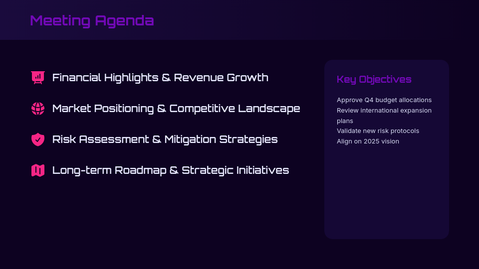 Quarterly Strategic Board Review